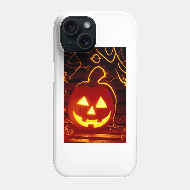 Carved pumpkin smiling Phone Case by photogarry