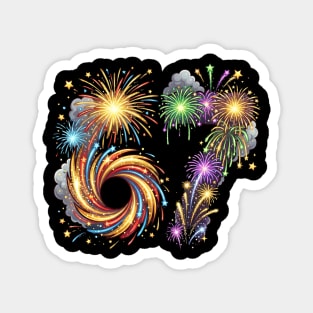 67 Colorful Fireworks Celebration for New Year's Eve Magnet