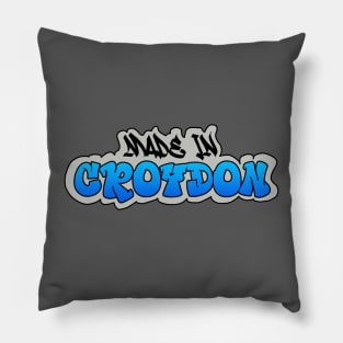 Made in Croydon I Garffiti I Neon Colors I Blue Pillow