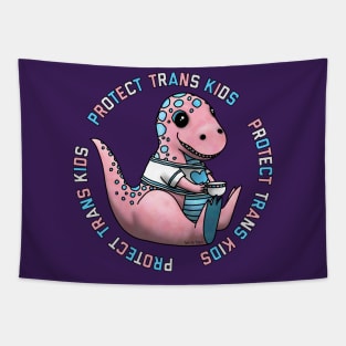 Protect Trans Kids Tyrannosaurus Rex Tapestry