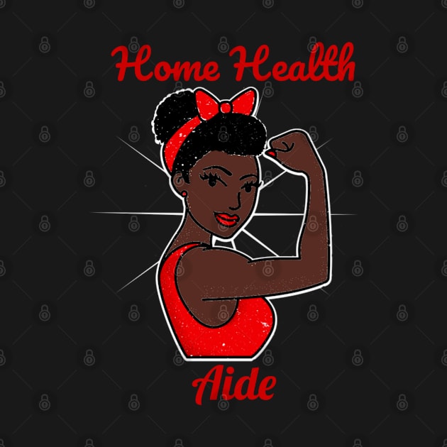 home health aide Black Woman Strong Retro Vintage Poster Style Art Work by DesignIndex