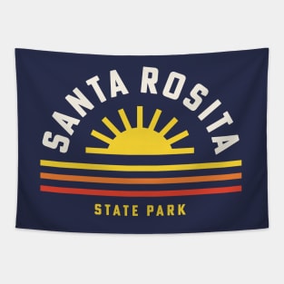 Santa Rosita State Park California Retro Vintage Stripes Sunset Tapestry