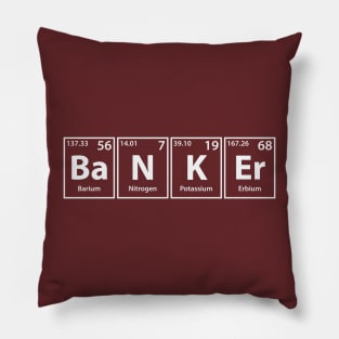 Banker (Ba-N-K-Er) Periodic Elements Spelling Pillow