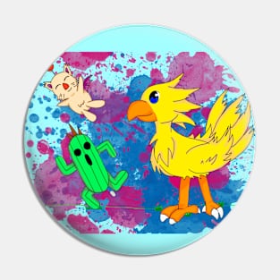 Final Pets (chocobo, moogle, cactuar) Pin