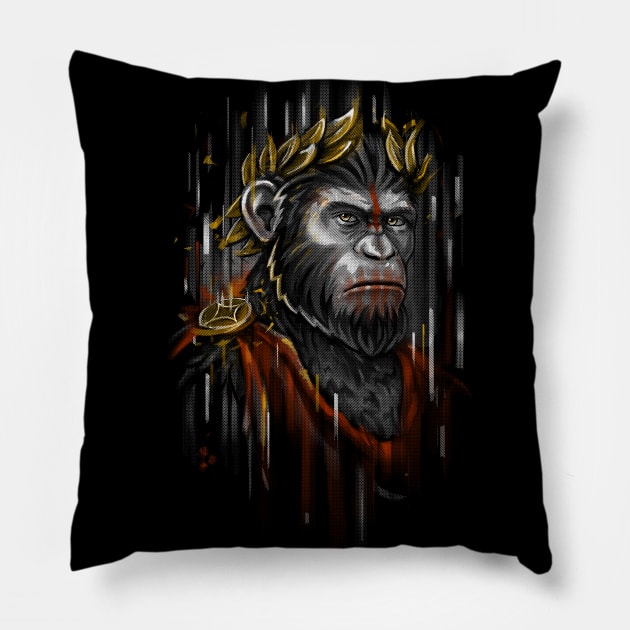 Caesar Ape Pillow by c0y0te7