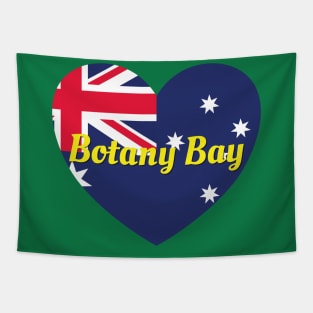 Botany Bay NSW Australia Australian Flag Heart Tapestry