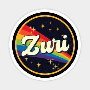 Zuri // Rainbow In Space Vintage Style Magnet