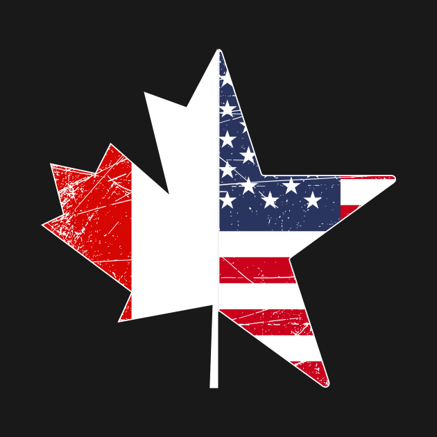 USA Flag Maple Leaf Canada Canada Pride Maglietta