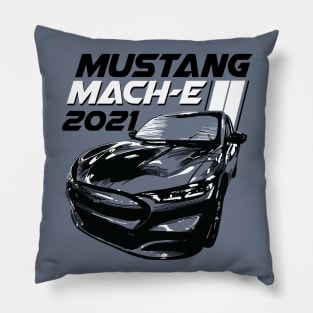 Racing Stripes Ford Mustang Mach-E Pillow