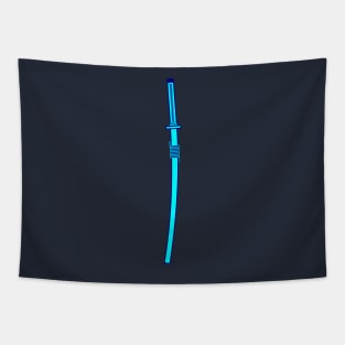 Katana (aqua blue) Tapestry