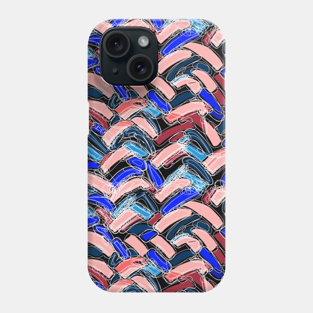 Doodle colorful dark Phone Case by Remotextiles