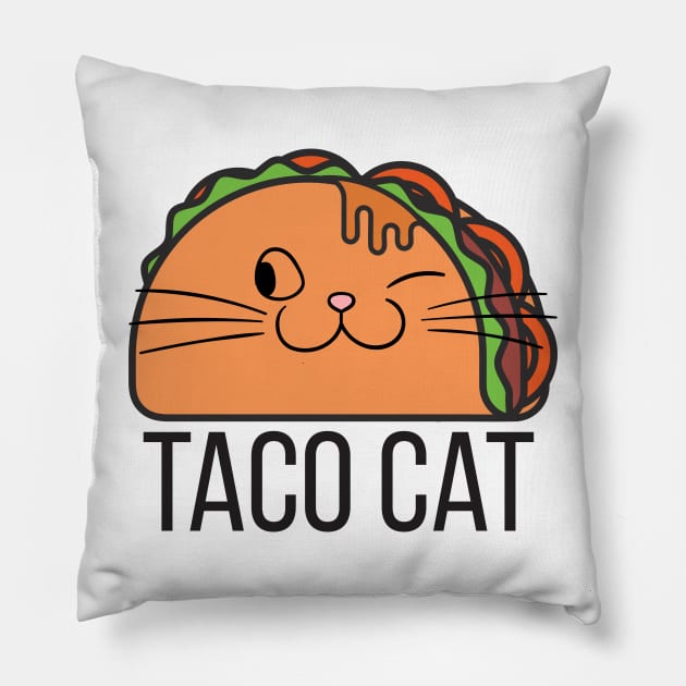 Taco Cat Pillow by  El-Aal
