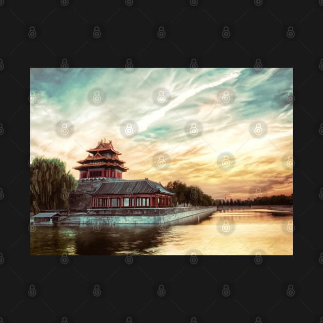 Forbidden City, China landscape oil painting by Voodoo Production