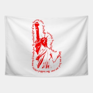 Statue of Liberty in Red - Graphic Tapestry