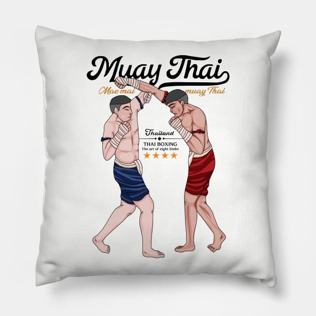 Mae Mai Muay Thai Pillow by KewaleeTee