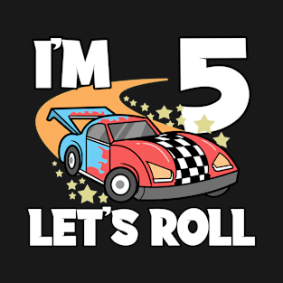 Fifth 5th Birthday Racing Car Sports Car T-Shirt