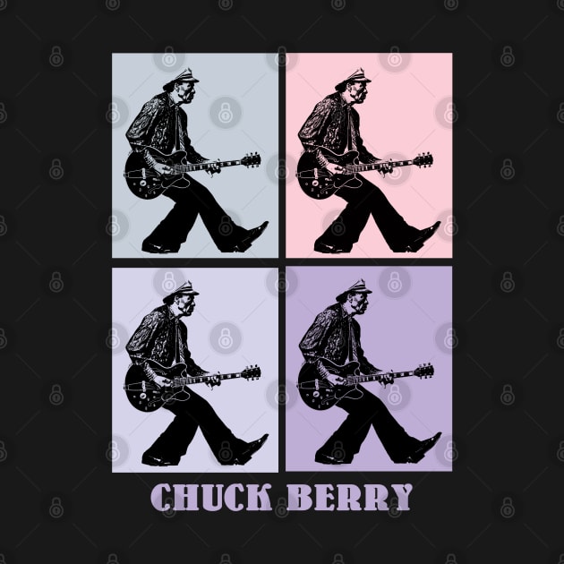 Chuck Berry Guitar Dance Pop Art by KERIKIL