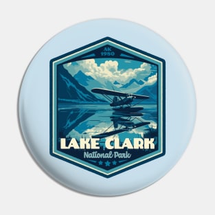 Lake Clark National Park Vintage WPA Style National Parks Art Pin