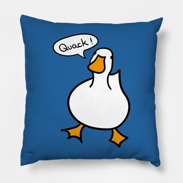 Duck Lover Gift: Duck Quack Pillow by MoreThanThat