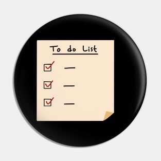 To do List Nothing Pin