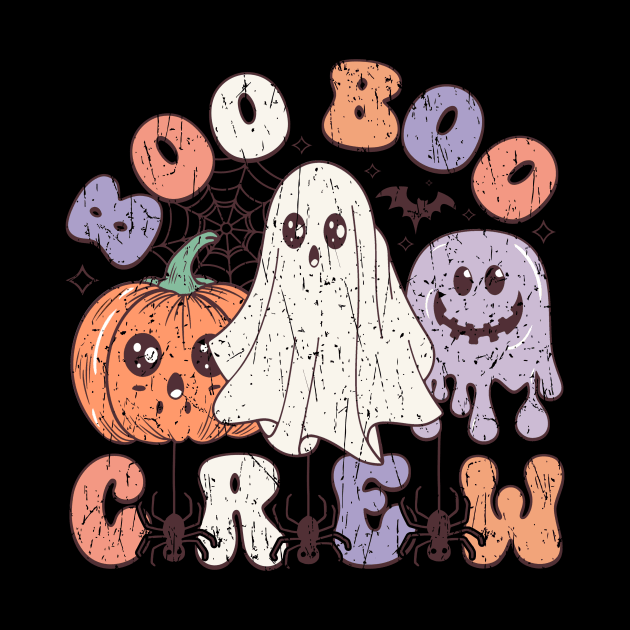 Vintage Halloween , Retro Funny Ghost by MisqaPi Design