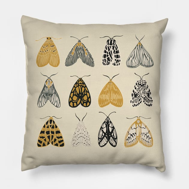 Moth cottagecore, fairycore and goblincore insect moon child Pillow by OutfittersAve