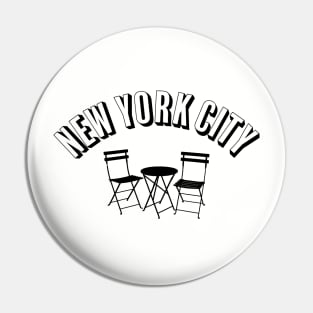 Iconic NYC! Classic bistro chairs and table design Pin