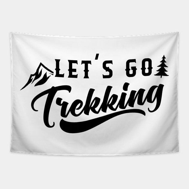 Hiker Hiking Trekker Trekking Hike Tapestry by dr3shirts