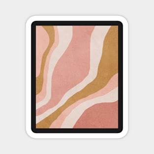 Abstract stripes, Retro, Mid century art Magnet