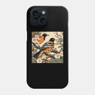 Vintage Japanese Baltimore Orioles The Orchard Oriole Bird of Baltimore Phone Case