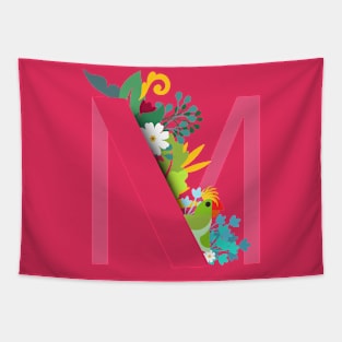 Tropical alphabet M Tapestry