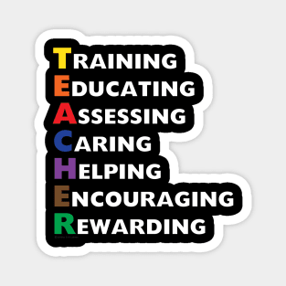 Teacher Appreciation Quotes Definition Meaning Red For Ed. Teach, Inspire, Motivate, Love, Mentor, Coach & Encourage Magnet