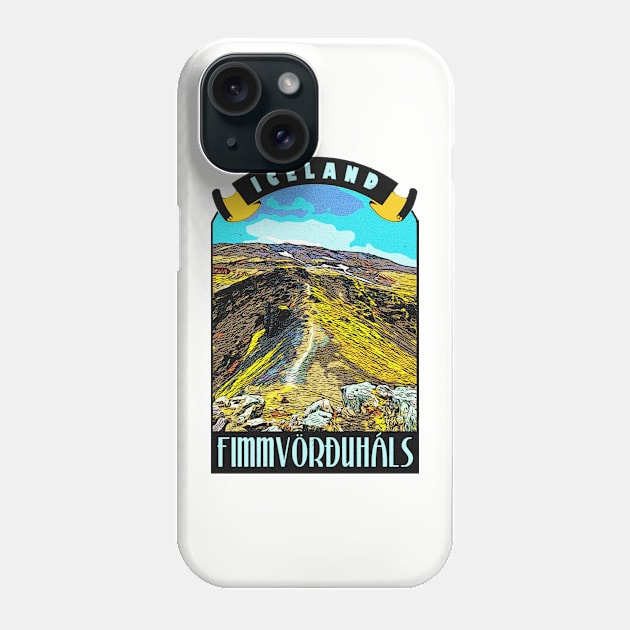 Fimmvorduhals Iceland Vintage Hiking Phone Case by Hilda74