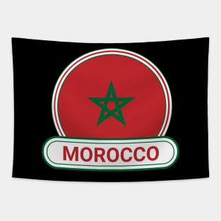 Morocco Country Badge - Morocco Flag Tapestry