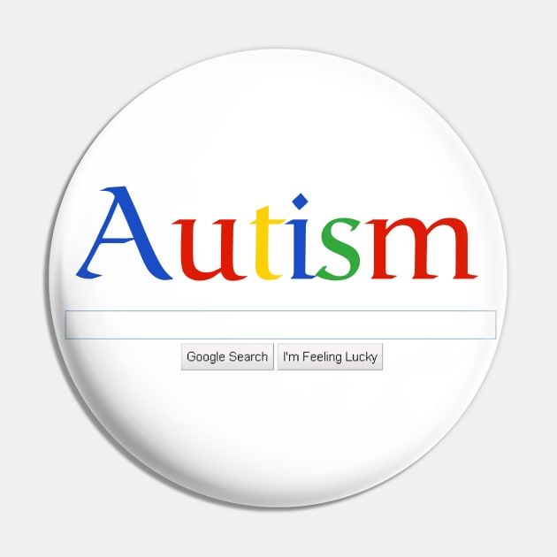 Autism Google Logo Pin by NeuroChaos