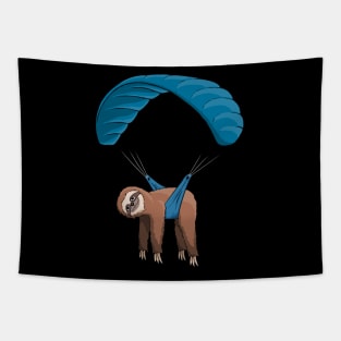 Paragliding Flying Sloth Skydiving Paraglider Tapestry