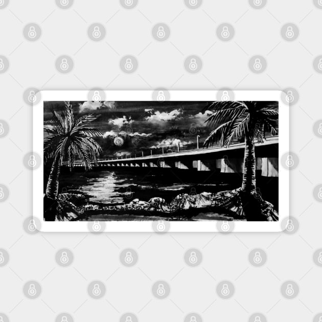 Bridge to the Keys Magnet by SeanKalleyArt