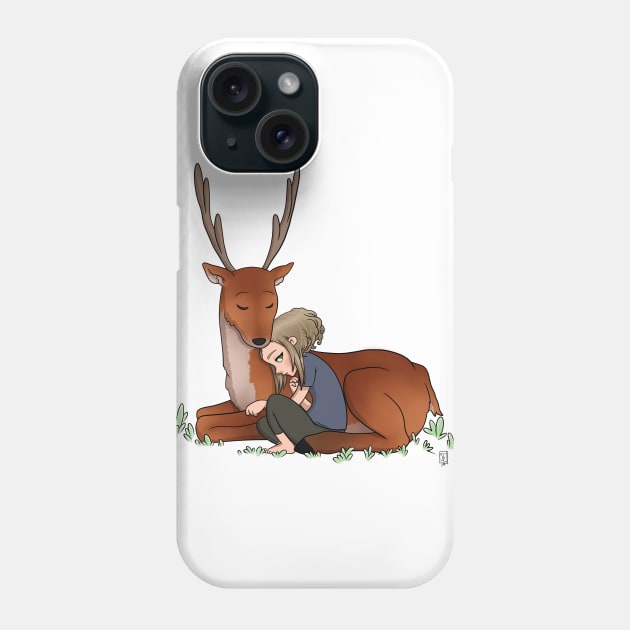Girl and Deer Phone Case by Joshessel