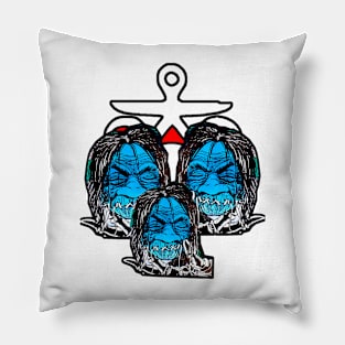 Blue monster Pillow