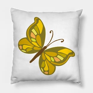 Gold Butterfly Pillow