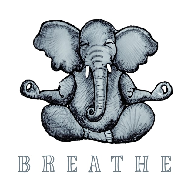 Breathe Yoga Elephant by TomiTee