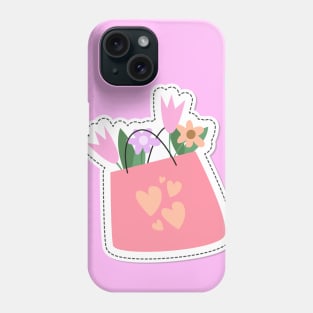 Bag of Happiness Cute Flower Bag Design Phone Case
