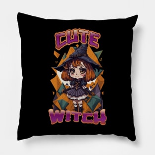 Cute Witch Halloween Pillow