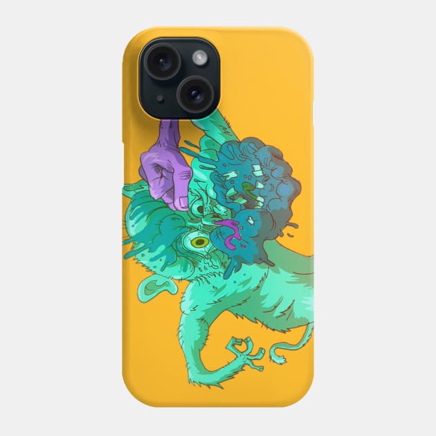 MONKEY PUNCHING HIS OWN FACE Phone Case by MatheussBerant