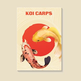 koi fish japan gold red T-Shirt