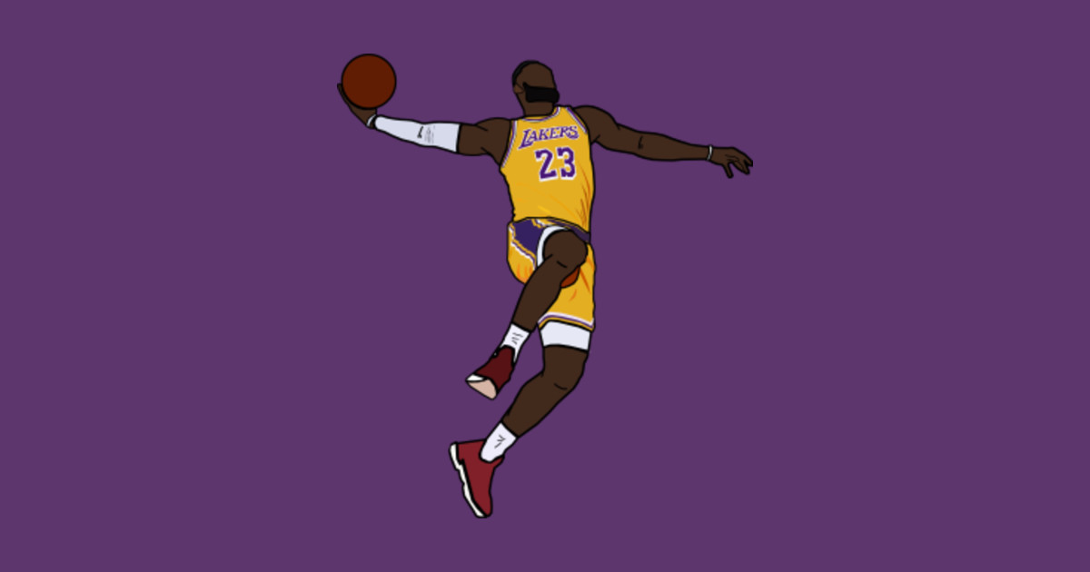 Lebron James Tomohawk Dunk - Los Angeles Lakers - Nba ...