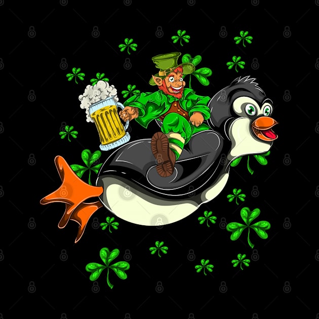 Penguin Irishman Beer Saint Patricks Day by ShirtsShirtsndmoreShirts