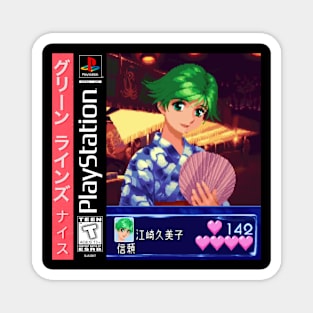 Vaporwave anime aesthetic pixel art retro video game Magnet