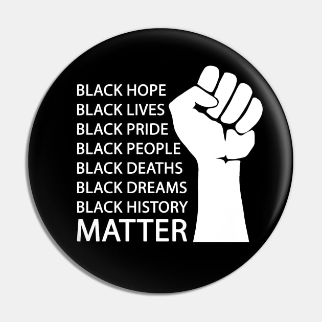 Black lives matter Pin by valentinahramov