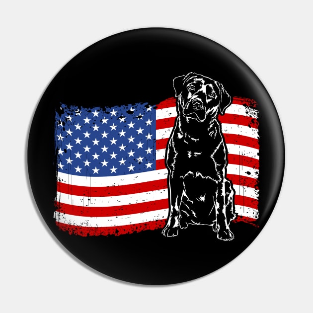 Proud Labrador Lab American Flag patriotic dog Pin by wilsigns